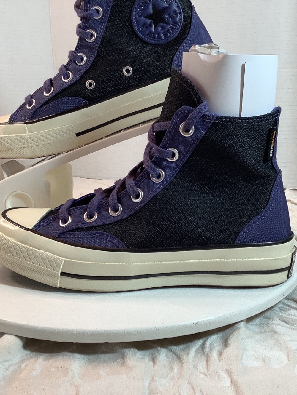 EUC Converse Allstar Chuck Taylor hi-top waterproof unisex M-5, W-7 blue black - Picture 3 of 14